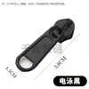 Tirador de cremallera para longboard estilo europeo grande #5, engrosado, de doble tirador, No. 5, rosca inversa, nariz de elefante, lengüeta metálica de doble cara, cursor de cremallera de nailon