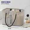 Bolsa de tela para artigos de higiene pessoal de banheiro, bolsa de banho portátil, cesta de armazenamento de malha grande para artigos de higiene pessoal