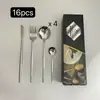 Juego de Cubiertos de Acero Inoxidable Transfronterizo Juego de 24 Piezas Cuchillo para Bistec Estilo Ruso Occidental, Tenedor y Cuchara Juego de Cubiertos Portugués