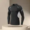 Body de Invierno para Hombre de Manga Larga de Terciopelo de Secado Rápido para Fitness, Running, Entrenamiento, Top Deportivo, Conjunto de Equipo Cálido para Otoño e Invierno