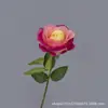 Flor Artificial Rosa Redonda de Cabeça Única Rosa de Seda Adereços para Cenário de Casamento Decoração de Vitrine de Shopping Entrega Direta da Fábrica
