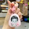 Mochila de urso fofa com chaveiro de luz noturna que acende, chaveiro popular de luz ambiente, decoração de pingente de bolsa presente