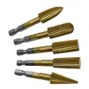 Herramienta de avellanado de cinco filos de 82 grados roja para carpintería, taladrado guiado rápido, avellanador, juego de avellanadores para centrar madera