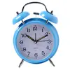 Reloj despertador de campana metálica grande silencioso de 4 pulgadas al por mayor de fábrica con manecillas luminosas y luz nocturna para niños y estudiantes