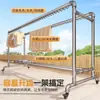 Tendedero de Ropa de Acero Galvanizado con Ruedas Giratorias 360°, para Balcón de Casa, Uso en Exteriores, Tendedero Vertical a Prueba de Viento.