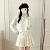 Chaqueta suéter de punto tridimensional floral con cuentas de estilo coreano de alta resistencia, nuevo cárdigan de punto versátil de cuello redondo dulce y juvenil para primavera y otoño
