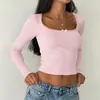 Ropa de Mujer de Comercio Exterior Europeo y Americano, Camiseta Crop Top de Encaje con Lazo Simple de Color Sólido, Top Sexy Versátil Ajustado para Mujer