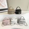 Bolso mini caja portátil de alta gama para mujer 2024 nuevo a cuadros de diamante cadena boca sobre rojo lazo bandolera