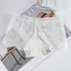 Roupa íntima sexy transfronteiriça feminina charmosa de renda quente transparente cintura baixa algodão entrepernas shorts de senhora cabeça