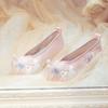 Zapatos Hanfu Originales de Primavera y Verano con Zapatos Acolchados de Traje Antiguo, Zapatos Bordados con Perlas, Zapatos Antiguos Mejorados Bordados de Hada