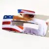 Nuevos Accesorios para el Cabello del Día de la Independencia, Pinzas para el Cabello con Bandera Americana, Pinzas de Tiburón con Patrón de Estrellas, Pinzas para Cola de Caballo Estilo Casual, Venta al por Mayor de Accesorios para el Cabello