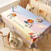 Mantel Infantil de Dibujos Animados Impermeable y a Prueba de Aceite, Sin Lavado, Nuevo Estilo 2026, Ambiente de Alta Gama, Mantel Rectangular para Mesa de Café