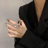 Anillo de moda para mujer con diseño de nicho de celebridades de Internet, ligero, personalizado, de lujo, de alta gama, estilo moderno, anillo simple para dedo índice.