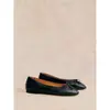 Versión de piel de oveja~Nuevos zapatos planos tipo bailarinas de punta redonda y lazo poco profundo de estilo francés simple para mujer, zapatos planos versátiles