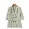 Blazer Casual Runqi Plus Size N8408 Multicor de Verão Fino Antirrugas Drapeado Venda por Atacado Jaqueta de Terno Feminina