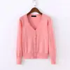 Cárdigan de Punto para Mujer Primavera y Otoño Top Corto Suéter Delgado Chal Pequeño Abrigo Camisa Base de Invierno Camisa de Verano para Aire Acondicionado