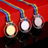 Medalla redonda hueca en blanco personalizada para niños estudiantes medalla de honor juegos de maratón metal listado mayoreo