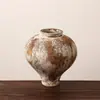 Itens decorativos estilo wabi-sabi, potes de cerâmica rústicos antigos com aspecto envelhecido, vasos de cerâmica de designer para hall de entrada e rack de TV