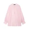 BZL Ropa Femenina Transfronteriza 2026 Otoño Nuevo Color Sólido Caída Moda Versátil Camisa de Manga Larga Top 4786174