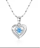 Pie Plata Collar de Plata 999 Femenino Verano Clavícula Cumpleaños 520 Día de San Valentín Regalo para Novia Nuevo Estilo Chica Colgante de Amor