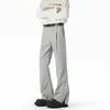 Jeans casuales de pierna recta para primavera y verano, pantalones deportivos de fitness para hombre, holgados, frescos, transpirables, pantalones para exteriores, estilo unisex