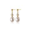 Pendientes Barrocos Pequeños de Perlas de Agua Dulce en Forma de Arroz, Pendientes Colgantes Irregulares Simples Estilo Coreano, Accesorios de Oreja de Moda