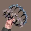 Diadema Antideslizante de Dientes de Gama Alta Estilo Coreano para Mujer, Moderna y Elegante, Adecuada para Lavarse la Cara, Pinza para el Cabello, Diadema de Corona Alta, Accesorio para el Cabello de Lujo Ligero