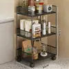 Estante de almacenamiento multifuncional para cocina, estante de almacenamiento para condimentos, aceite, sal, salsa, vinagre en la encimera, estante de condimentos de múltiples capas de pie