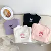 Derong Otoño e Invierno Nuevo Versátil Chica Dulce Camisa Base de Encaje Manga Larga Niñas Cálida Dibujos Animados Versátil Cómoda Camiseta Moderna