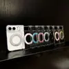 Adecuado para iPhone Duo: Funda de teléfono transparente con soporte magnético de 360 grados, cubierta abatible Apple Duo, nuevo diseño anticaídas