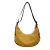 Bolsa ligera estilo coreano, bolsa impermeable tipo dumpling de nailon, adecuada para estudiantes, uso casual, para ir al trabajo y uso al aire libre; se puede llevar como bolso de hombro o bolso cruzado, tanto para hombres como para mujeres