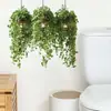 Pegatinas de Pared de Enredadera Colgante de Plantas Verdes Transfronterizas para Dormitorio, Sala de Estar, Pared de Fondo de Entrada, Autoadhesivas y Extraíbles de PVC