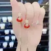 Super Inmortal Cara Delgada Largo Diamante Incrustado Espiga de Trigo Línea de Oreja Versátil Nuevo Moderno Elegante Gama Alta Estilo Occidental Pendientes Colgante