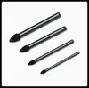 Broca triangular de liga de grau industrial, broca triangular para azulejo, abridor de furos para vidro, broca para cerâmica 3mm-14mm