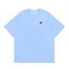 260g Marca Trendy Transfronteriza Modelo Nuevo de Verano Chuanjiu Estampado de Corazón Casual Holgado Manga Corta Camiseta Unisex en Stock