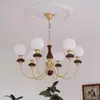 Lámpara de araña retro francesa de mediados de la antigüedad lámpara principal para dormitorio sala de estar nueva lámpara china americana estudio restaurante lámparas de cobre Zhongshan