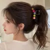 Pinza para el cabello de tamaño mediano de lunares blancos y negros estilo francés, diseñada para la parte trasera de la cabeza, un accesorio para el cabello nuevo y elegante con un aspecto sofisticado y con estilo