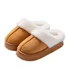 Pantufas de Pelúcia de Algodão Fofas para Mulheres, Estilo Coreano para Casa Outono e Inverno, Pantufas de Casal para Estudantes, Pantufas de Pelúcia Quentes de Inverno com Solado Grosso Antiderrapante