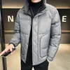 6Y218 Datos Casual Versión Pública Chaqueta de Invierno para Hombre Resistente al Frío y Cálida Auténtica de Plumón de Pato Blanco
