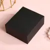Elegante caixa de joias com tampa flip de cor sólida, caixa retangular para embalagem de colares e anéis, caixa de armazenamento doméstica à prova de poeira, caixa de embalagem para presentes