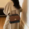 Bolso de Cadena de Diamantes para Axila para Mujer 2025 Otoño e Invierno Nuevo Bolso de Gamuza de Alta Gama Bolso Bandolera Cuadrado Pequeño