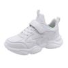 2025 Primavera y Verano Piel Impermeable Tenis Blancos para Niños Zapatos Blancos Velcro Campus Rendimiento Versátil