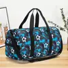 Bolsa de Viaje Portátil Simple para Deportes Fitness Gran Capacidad Bolso de Hombro Cruzado Tela Oxford Estampado de Dibujos Animados Bolsa de Viaje
