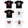 Camiseta de manga corta de la marca japonesa de moda BAPE, peso pesado de verano 240g algodón puro, camuflaje de cabeza de mono, tiburón mono, venta al por mayor transfronteriza