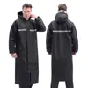 Capa de chuva de peça única grande e espessa de tecido Oxford para adultos, proteção total contra chuva para o corpo, poncho de chuva com capuz para bicicletas elétricas