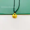 Suministro en Vivo Nuevo Orejas de Gato Chapadas en Oro Nube Auspiciosa Candado de Seguridad Colgante Pepita de Oro Pequeño Gordo Bendición Collar de Gama Alta Venta al por Mayor