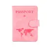 2025 Venta Caliente Transfronteriza Color Sólido Piel de PU Porta Pasaporte Funda Protectora Cartera de Pasaporte Porta Boletos Unisex Bolso para Documentos