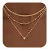 Nuevo Collar Colgante Redondo Transfronterizo de Amazon, Cadena de Cuello de Moda en Capas Estilo Europeo y Americano para Mujer, Combinación Personalizada