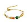 Pulsera de Jade Natural Birmano Grado A Aiyu con Cuentas de Calcedonia Verde Fábrica Venta al por Mayor Dropshipping S4040901