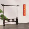 Soporte de cepillo colgante de 12 pines Soporte para bolígrafos de madera maciza Madera de ala de pollo Soporte para cepillos de grifo Soporte colgante para bolígrafos para principiantes y estudiantes
